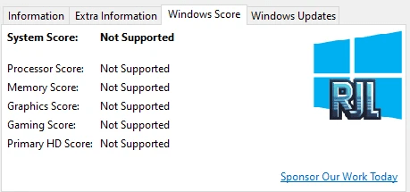Windows Score not supported