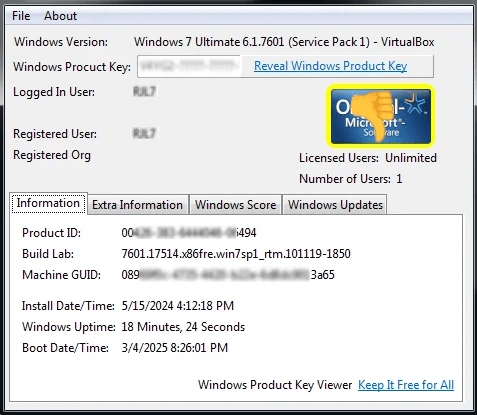 Windows 7 Ultimate non-genuine key